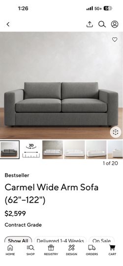 Pottery Barn Carmel sofa
