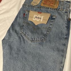 Levi's 501 Blue Denim Straight Fit Sz 36x30 