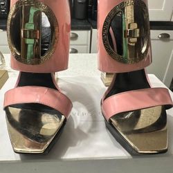 Authentic versace mules heels size 38 /8 