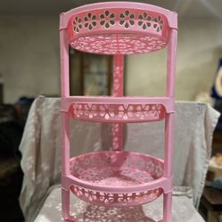 Three Tier Pink Plastic Organizer 
