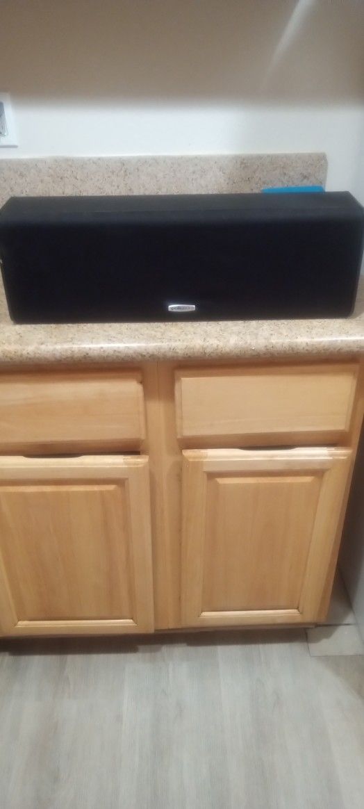 Practically Brand New Polk Audio Model CS20 Center Channel Speaker With Dual 6'5 Drivers For Sale.