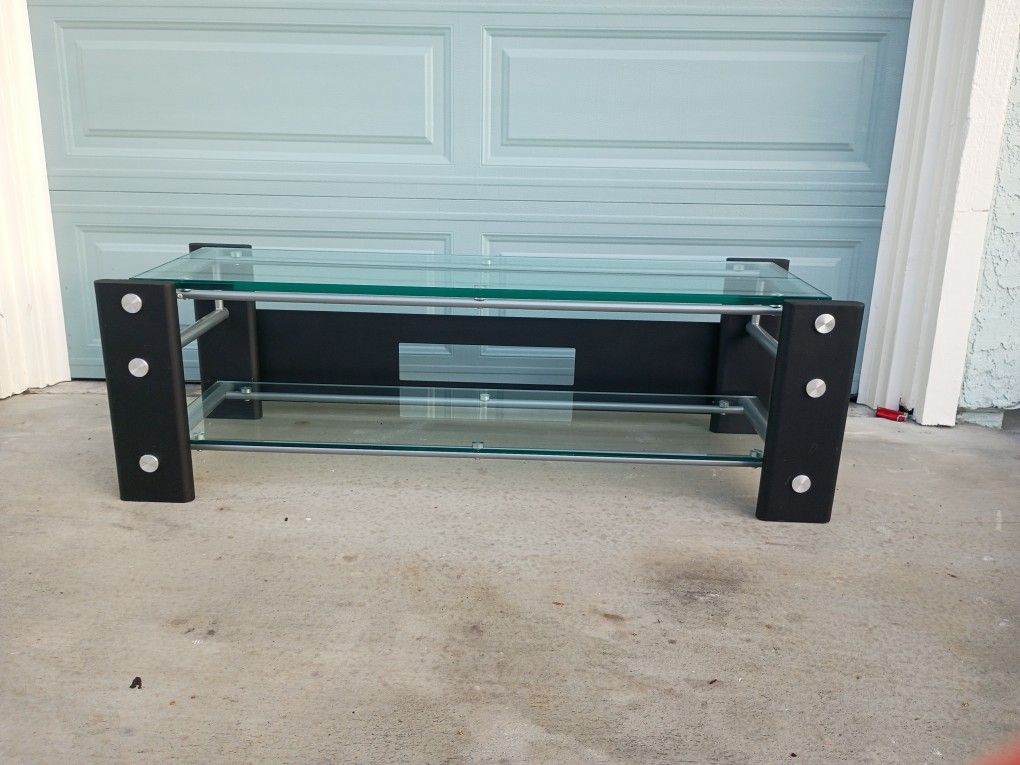 Antique Glass Coffee / Entertainment Table