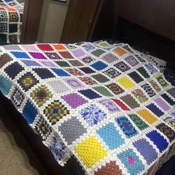 King Size Granny Square Blanket