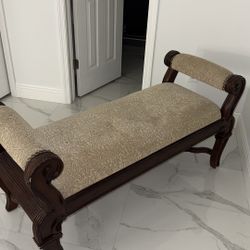 Antique Style Wooden Bench/Loveseat