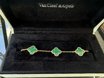 Van Cleef Style Green Bracelet 🟢 | With Box & Certificate