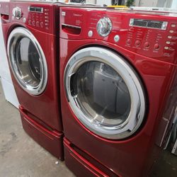 LG SET STEAM WASHER AND ELECTRIC DRYER LARGE 