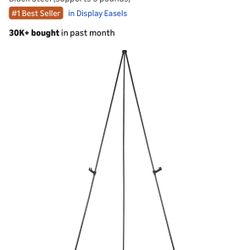 Easel Display Stand - Black Steel (support 5 pounds)