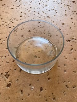 Clear glass round bowl