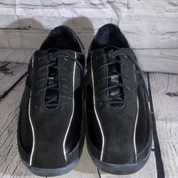 Clarks White Bicycle-Toe Walking Tennis Leather Sneakers Shoes #72310, Size 9W