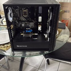 Computer case with motherboard