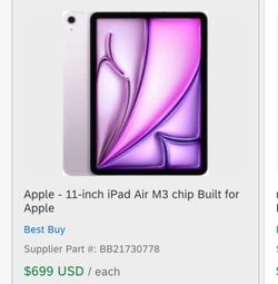 Apple - 11-inch iPad Air M3 chip (Gold)