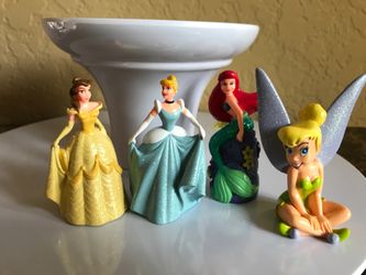 Disney 4 Princess Figurines with Bag