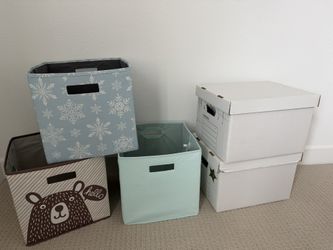 13 inch cube linen bins organizers large 16x12x10 box with lid 