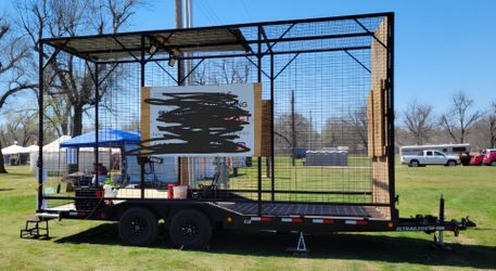Mobile axe throwing trailer
