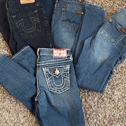 True Religion & Seven For All Mankind Girls Size 12