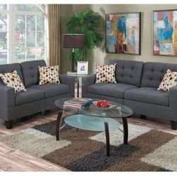 BRAND NEW 2PC SOFA AND LOVESEAT WITH ACCENT PILLOWS INCLUDED $449