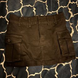 Black Cargo Skirt 