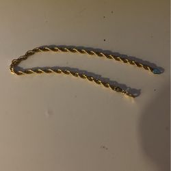 Solid 10k Rope Bracelet 