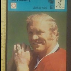 1977 Sportscaster Bobby Hull Winnipeg Jets Goals Galore NHL Ice Hockey Sport Photo Large Over-sized Card Collectible Vintage Italy