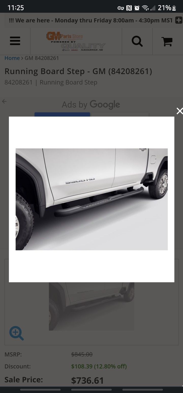 OEM GM Running Boards/step assist