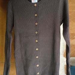 LuLaRoe Becky Button Closure Grey Cardigan