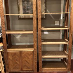 Solid Oak Bookshelves