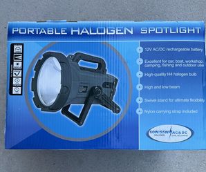 Spotlight, Halogen Portable, AC/DC Rechargeable.