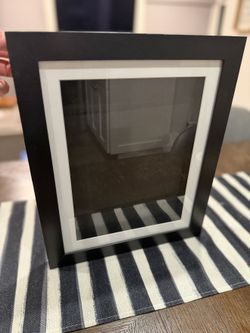Black Shadow Box Frame with White Mat – Hinged Deep Front