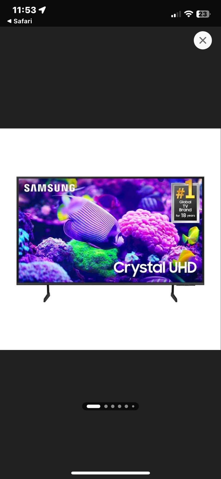 ‘55 Samsung Crystal 4K UHD DU7200 Tv