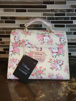 Loungefly Disney - The Aristocats Marie AOP Floral Print Crossbody Satchel Handbag Purse 