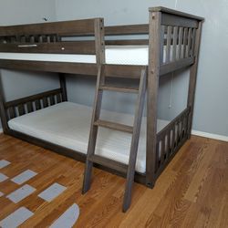 Twin Over Twin Low Bunk Bed. 