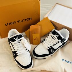 Authentic Louis Vuitton Men's Trainers Sneakers Yellow/Brown Size