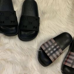 Little Kids GUCCI &  Burberry Slides 