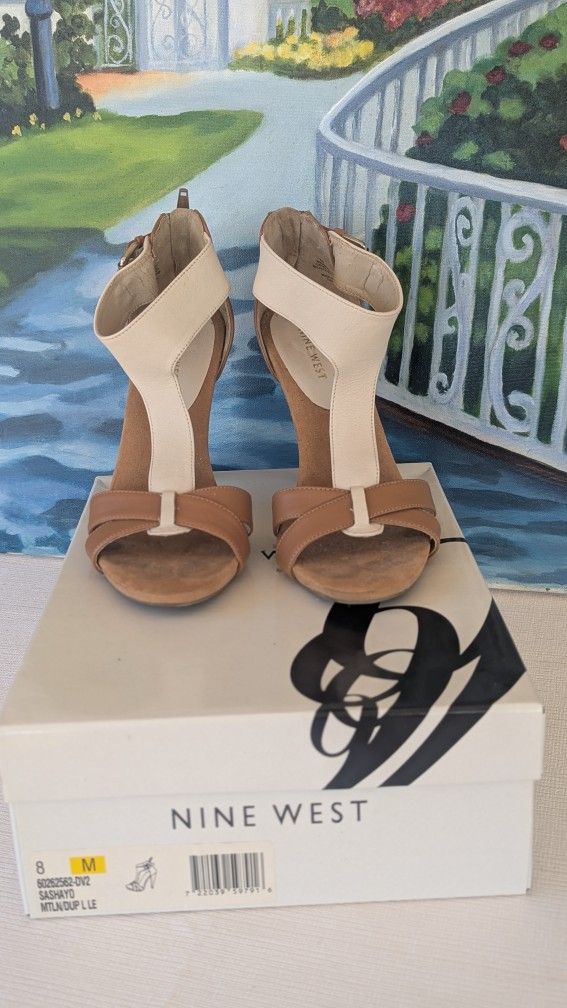 Nine West Sashayo ankle strap stiletto heels