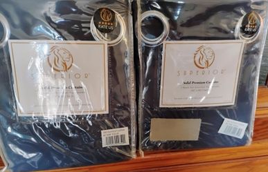 Superior Solid Premium Blackout Curtains 42x84