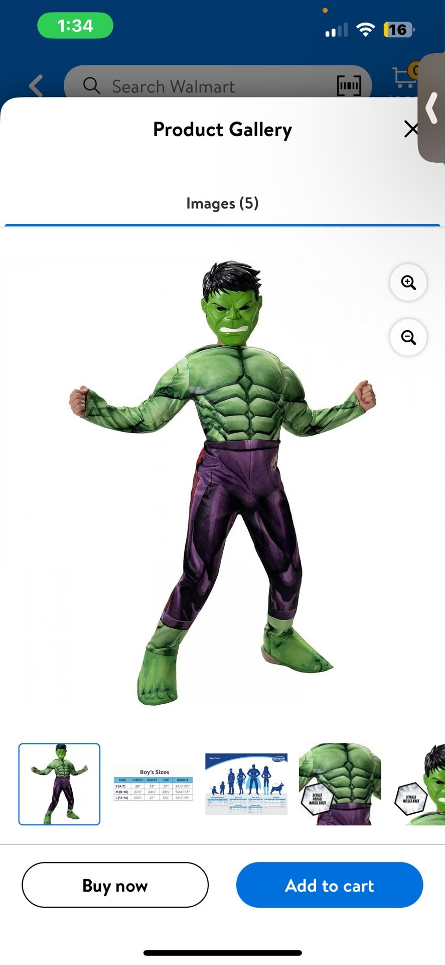 Hulk Boy Costume