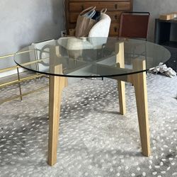 FREE - CB2 Brace Glass Round Table