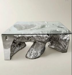 Z Gallerie Sequoia Coffee Table - Silver