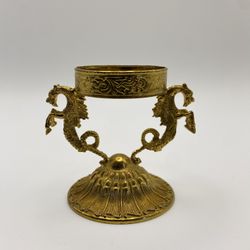 Vintage Brass Dragon Egg Stand