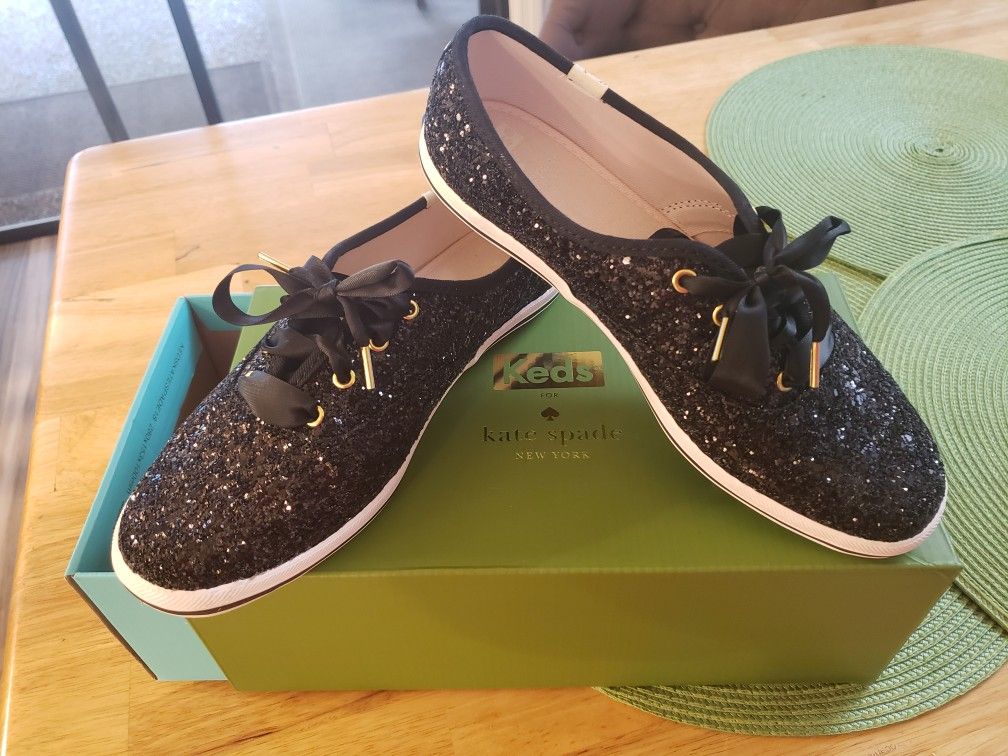 Keds Kate Spade black sparkle