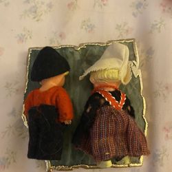 Boy And Girl Vintage Russian Dolls