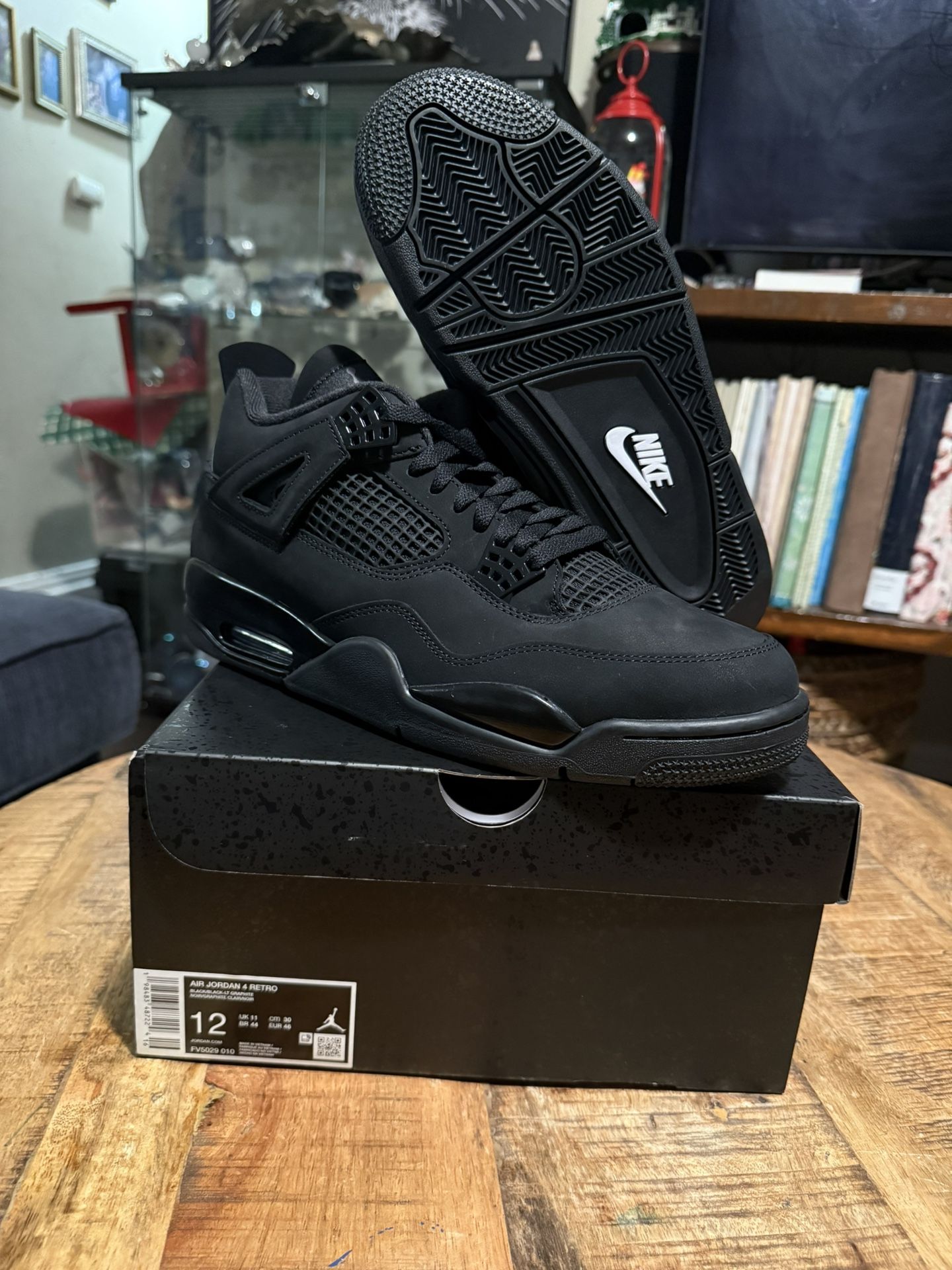 Jordan 4 Black Cat Size 12