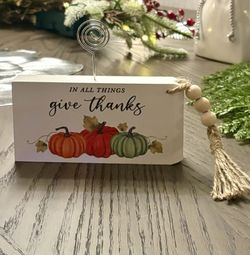 “Give Thanks” Home Decor NEW