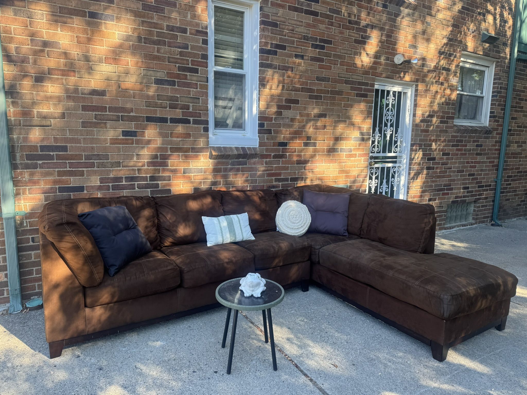 Chocolate brown 2 Piece Sectional Couch