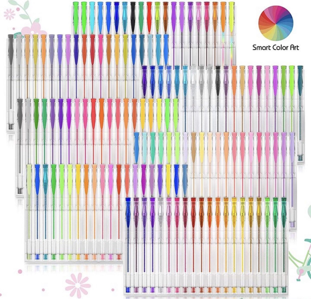 Color Art 140 Colors Gel Pens Set Gel Pen for Adult Coloring Books Drawing