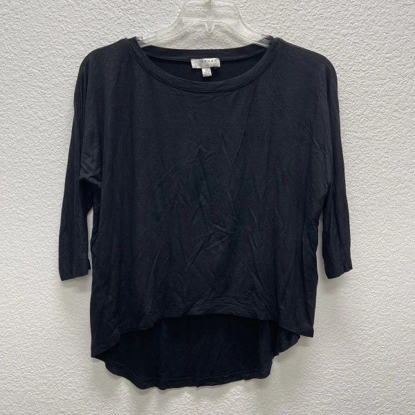 KENAR woman black crew Neck long  sleeve t tee shirt top size 1X extra Large