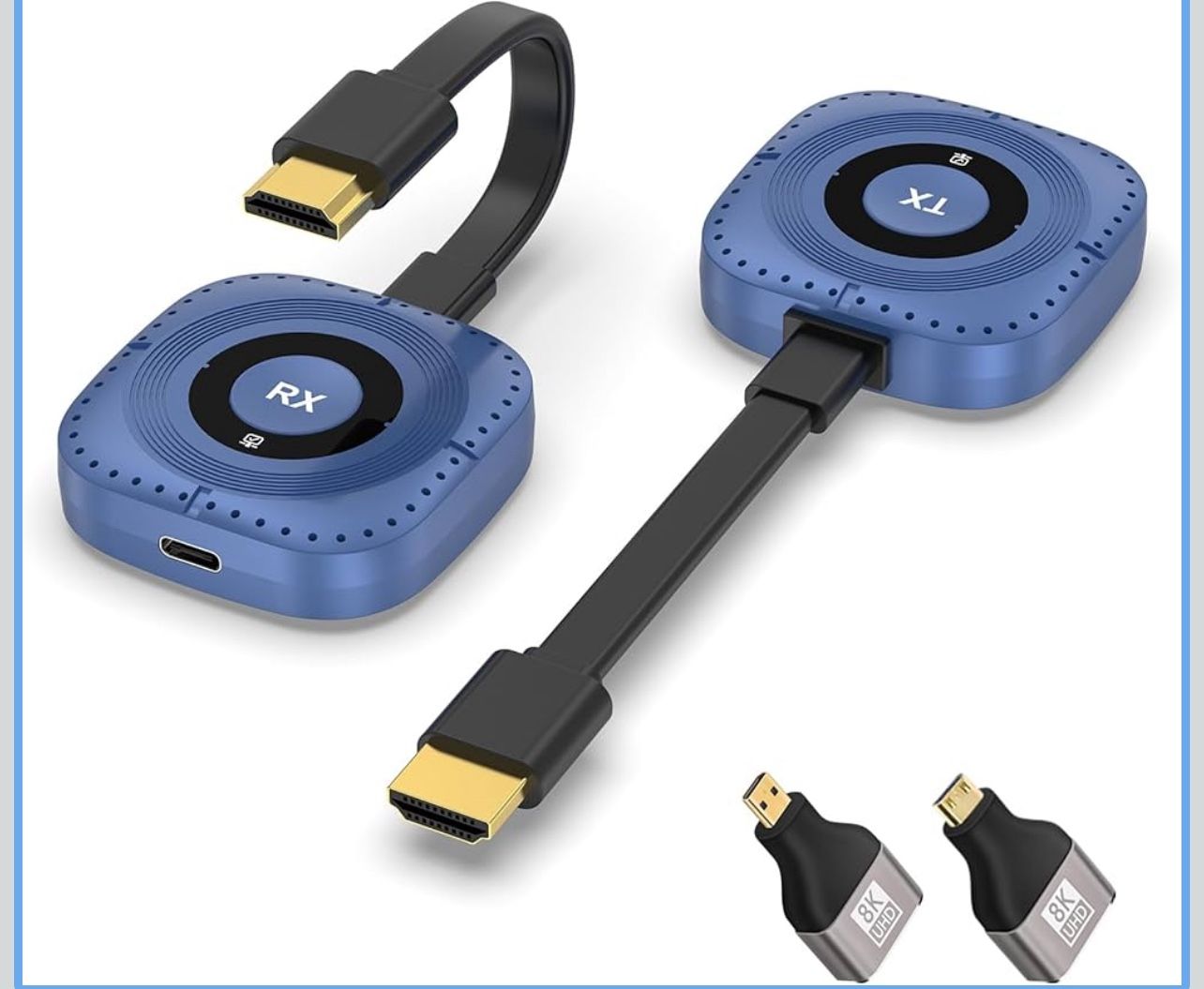 Wireless HDMI Transmitter and Receiver 4K Decode 165FT/50M, HDMI Wireless Transmitter and Receiver Native 1080P Output Video and Audio to Monitor/TV/P