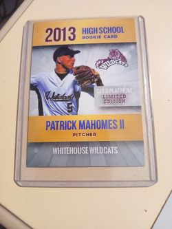 Patrick Mahomes II High School Bball Card