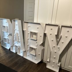 BABY Foam Marquee Light Up Letters