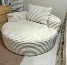 CREAM LAZY SOFA FOAM COUCH (LIKE NEW) $150